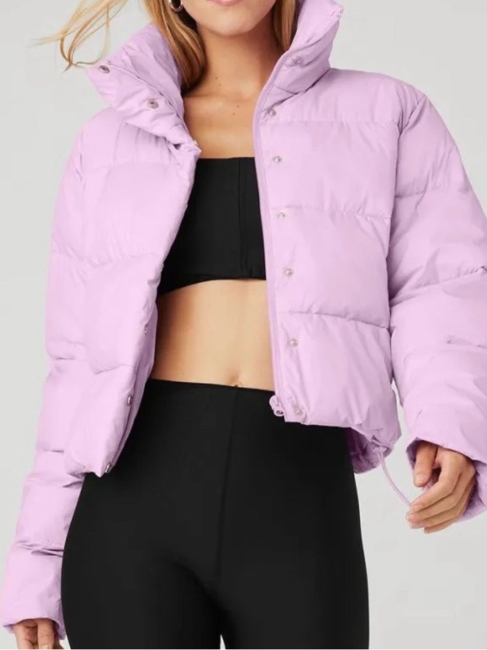 ALO Women's Light Pink Puffer Jacket